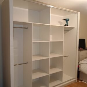 New Flat Packed 203cm Width Sliding Door Wardrobe