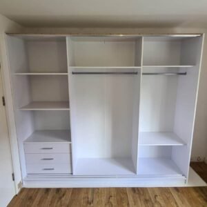 New Flat Packed 250cm Width Sliding Door Wardrobe