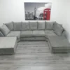 Easton U-Shape Corner Sofa – Grey Kensington Fabric - Image 2