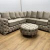 Malta Grey Fabric Corner Sofa Set - Image 3