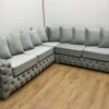 Malta Grey Fabric Corner Sofa Set - Image 5