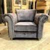 Olympia Grey Plush Fabric Sofa Set Collection - Image 4