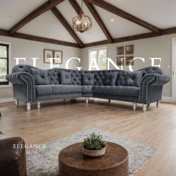 Elegance Plush Grey Sofa Collection