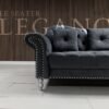 Elegance Plush Grey 3-Seater Sofa - Image 4
