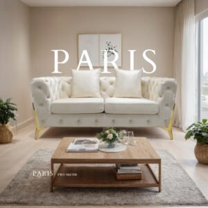 Paris Chesterfield Plush 2-Seater Sofa