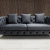 Paris Chesterfield Plush 3-Seater Sofa - Image 2