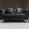 Paris Chesterfield Plush 2-Seater Sofa - Image 5