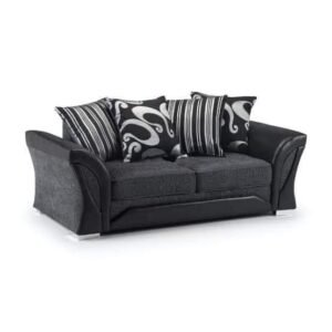 Shannon Charcoal Fabric 3-Seater Sofa Set