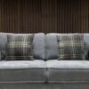 Verona 3-Seater Grey Fabric Sofa - Image 2