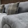 Verona 3-Seater Grey Fabric Sofa - Image 4